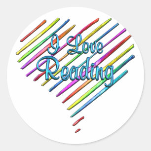 Sticker Rond J'adore lire