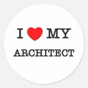 Sticker Rond J'adore mon ARCHITECTE