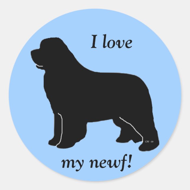 Sticker Rond J'adore mon nouveau-né ! (Devant)