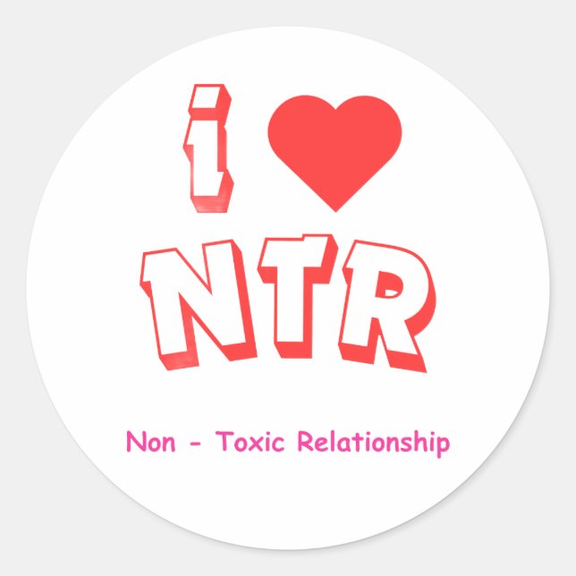 Sticker Rond J'adore NTR (Devant)