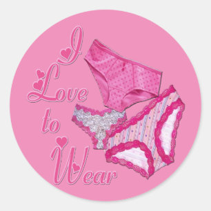 Sticker Rond J'adore porter des culottes