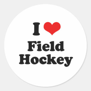 Sticker Rond J'adore Tshirt de hockey sur gazon