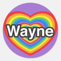 J'adore Wayne. Je t'aime Wayne. Cœur