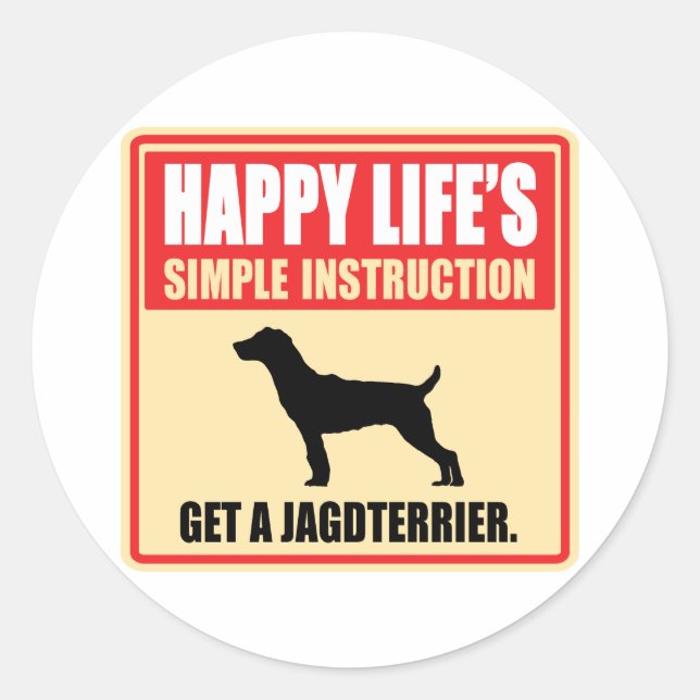 Sticker Rond Jagdterrier (Devant)
