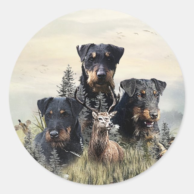 Sticker Rond Jagdterriers c. Renbrad Kennel (Devant)