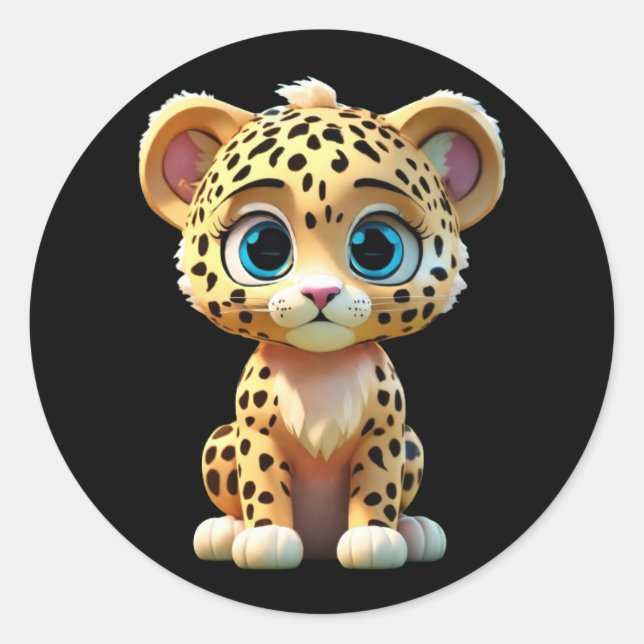 Sticker Rond jaguar sauvage (Devant)