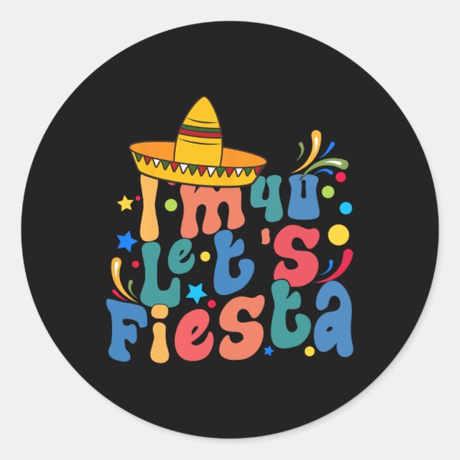 Sticker Rond J'ai 40 ans Fiesta (Devant)