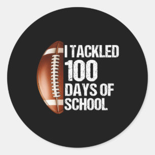 Sticker Rond J'Ai Appris 100 Jours À L'École 100E Jour De Footb