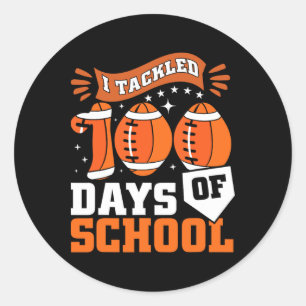 Sticker Rond J'Ai Attaqué 100 Jours De Football Scolaire Garçon