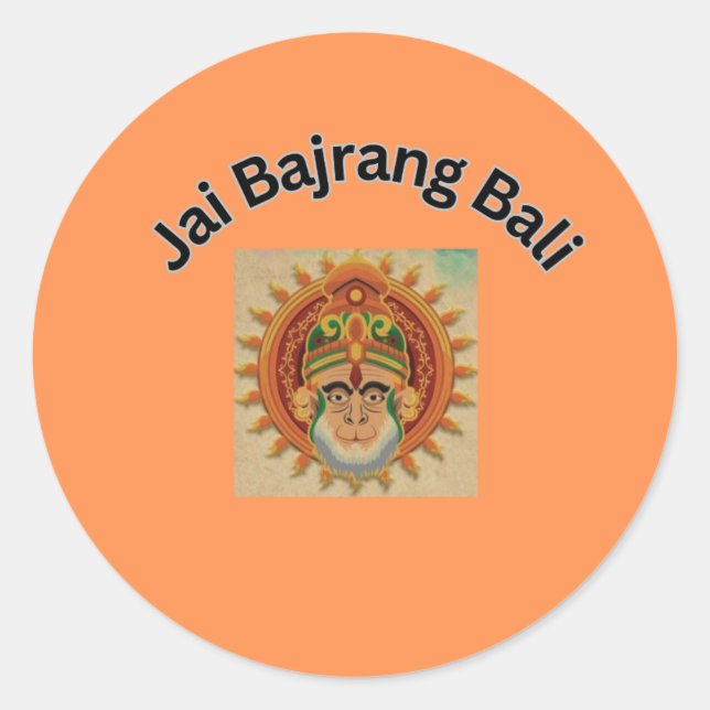 Sticker Rond Jai bajrang bali (Devant)