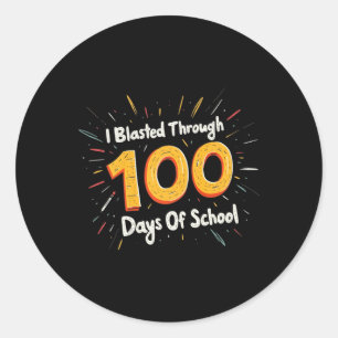 Sticker Rond J'Ai Blessé Pendant 100 Jours De Thé De 100E Jour