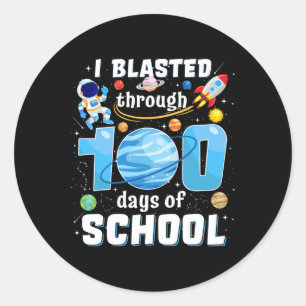 Sticker Rond J'Ai Blessé Pendant 100 Jours De Thé De 100E Jour