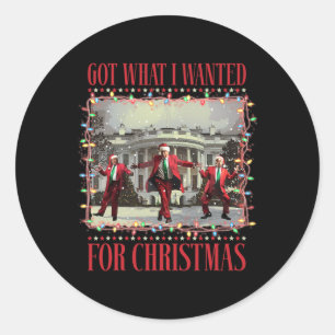 Sticker Rond J'Ai Ce Que Je Recherché Pour Noël Père Noël Drôle