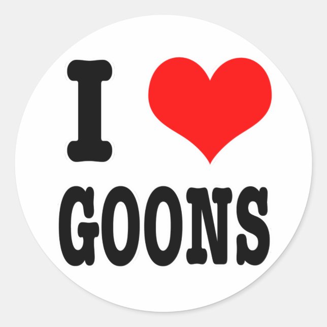 STICKER ROND J'AI COEUR (AMOUR) GOONS (Devant)