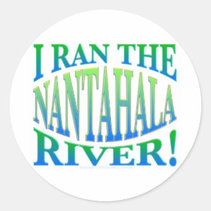 Sticker Rond J'ai couru la rivière de Nantahala