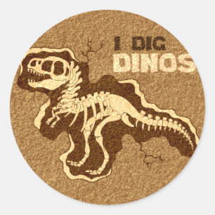 Sticker Rond J'Ai Creg Dinos