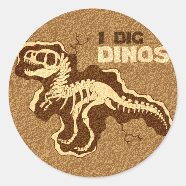 Sticker Rond J'Ai Creg Dinos (Devant)