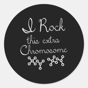 Sticker Rond J'Ai Décerné Cette Extra Chromosome Down Syndrome