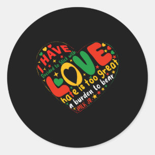 Sticker Rond J'ai décidé Stick Love Black Power Black History L