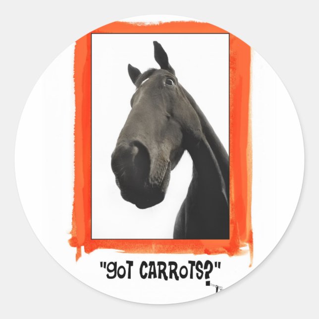 Sticker Rond J'ai des carottes (Devant)