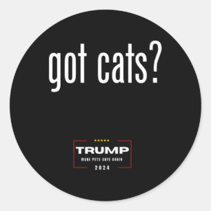 Sticker Rond J'Ai Des Chats Qui Mangent Des Chiens Chats - Trum