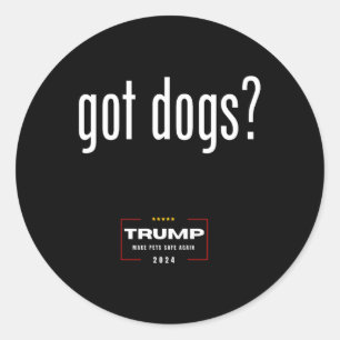 Sticker Rond J'Ai Des Chiens Qui Mangent Des Chiens Chats - Tru