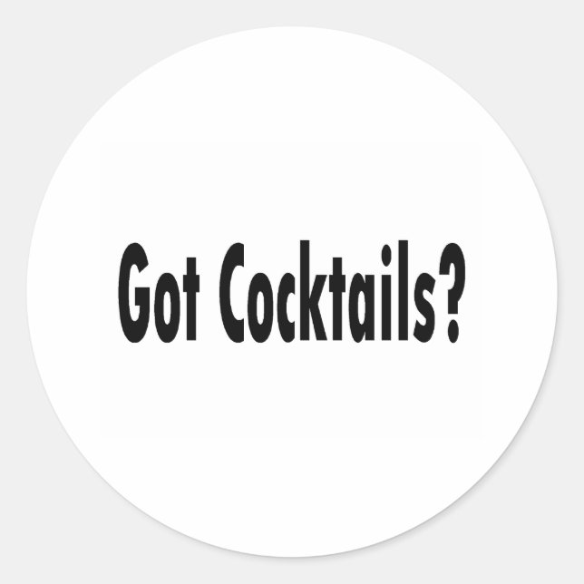 Sticker Rond J'ai des cocktails (Devant)