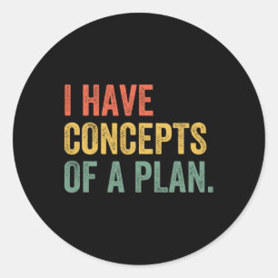 Sticker Rond J'ai des concepts d'un plan Trump Kamala Harris él