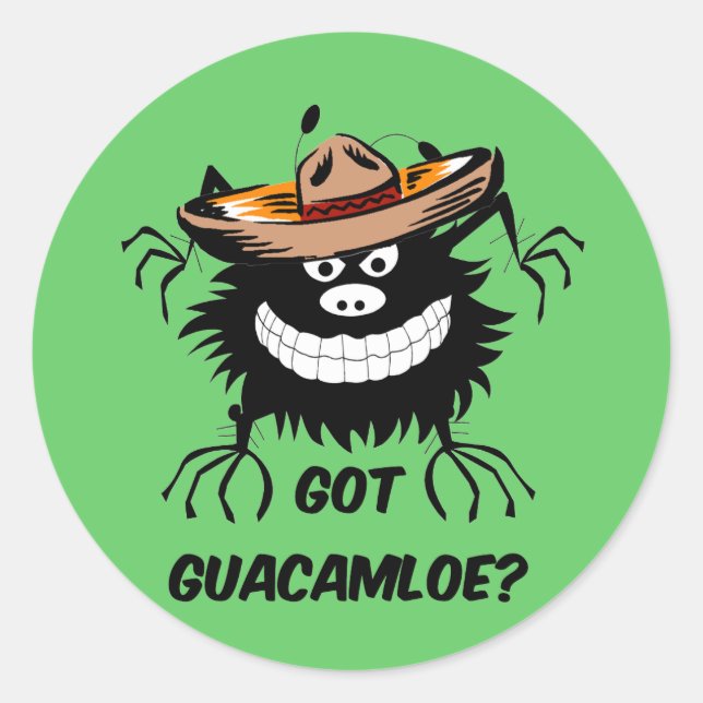 Sticker Rond J'ai du guacamole (Devant)