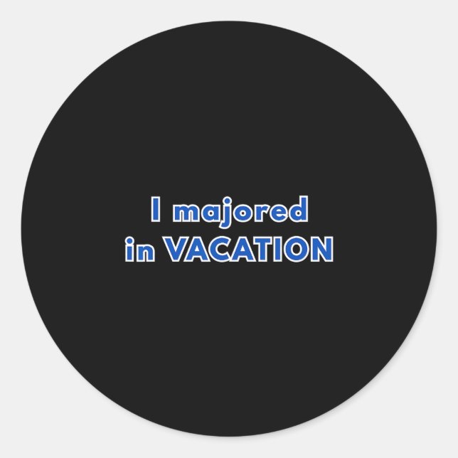 Sticker Rond J'ai été diplômé en vert de vacances  (Devant)
