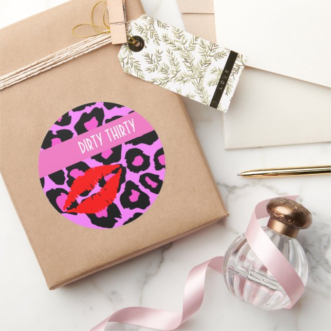 Sticker Rond J'ai été sale fille Fête d'anniversaire 30 ans (Cadeaux)