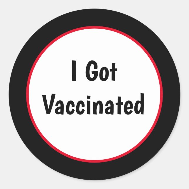 Sticker Rond J'Ai Été Vacciné Contre Le Covid 19 (Devant)