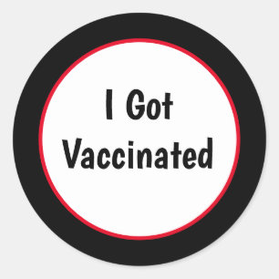 Sticker Rond J'Ai Été Vacciné Contre Le Covid 19