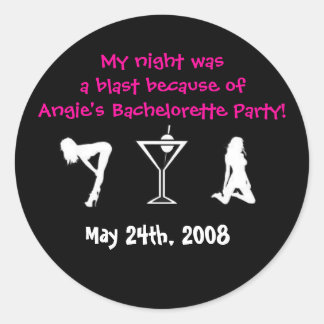 Sticker Rond J'ai eu une explosion avec la mariée