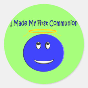 Sticker Rond J'ai fait mon premier bleu de communion