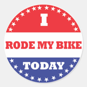Sticker Rond J'Ai Fait Mon Vélo Aujourd'Hui