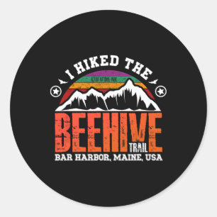Sticker Rond J'ai fait une randonnée sur le sentier Beehive - P