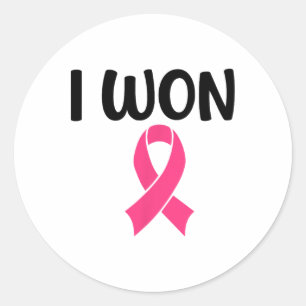 Sticker Rond J'Ai Gagné La Sensibilisation Au Cancer Du Sein