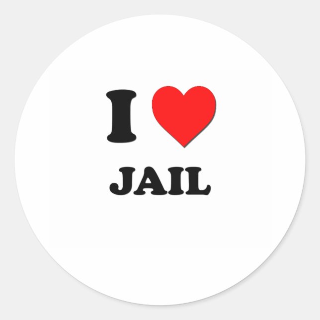 Sticker Rond J'ai Heart Jail (Devant)