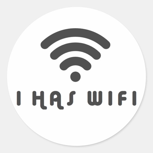 STICKER ROND J'AI INTERNET WIFI (Devant)