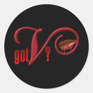 Sticker Rond J'Ai Le Sang Vampire