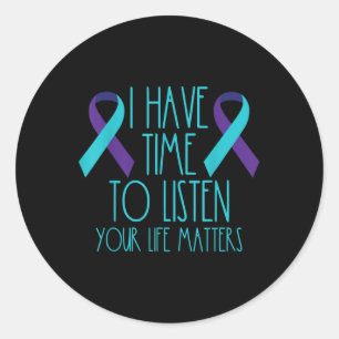 Sticker Rond J'Ai Le Temps D'Écouter Les Défenseurs De Votre Vi