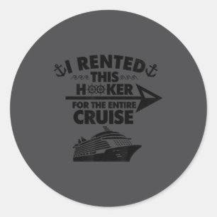Sticker Rond J'ai loué cette croisière amusante