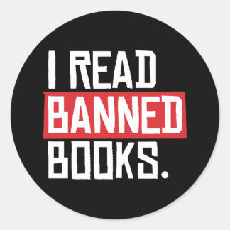 Sticker Rond J'Ai Lu Des Livres Interdits