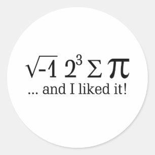 Sticker Rond J'ai mangé une tarte et j'ai aimé ça Typographi