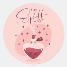 Sticker Rond J'Ai Mis Un Signe Sur Vous Potion D'Amour Valentin