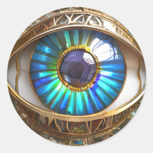 Sticker Rond J'ai mon troisième œil sur vous