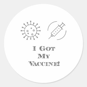 Sticker Rond J'Ai Mon Vaccin