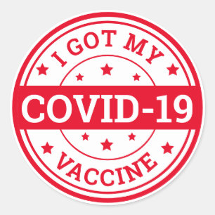 Sticker Rond J'Ai Mon Vaccin Convid-19