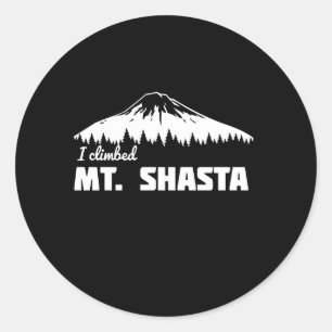 Sticker Rond J'Ai Monté Le Mont Shasta